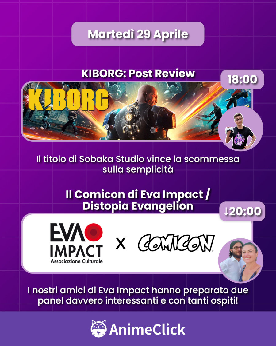 AnimeClick su Twitch: programma dal 28 al 30 aprile AnimeClick su Twitch: programma dal 28 al 30 aprile